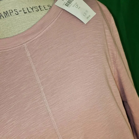 NWT J Jill Womens Rouge Pink Pima Elliptical Tunic Top LP Large Petite - Picture 3 of 4